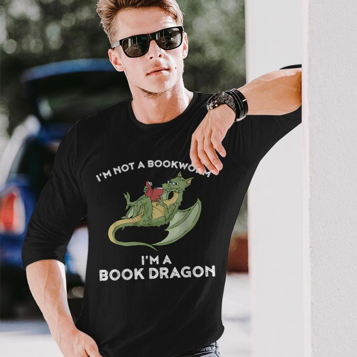 Book Dragon Kein Buchwurm Sondern Ein Dragon Langarmshirts Geschenke für Ihn