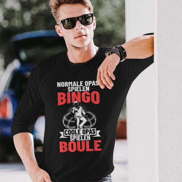 Boulplayer Grandpa Boccia Game Boule Play Petanque Langarmshirts Geschenke für Ihn