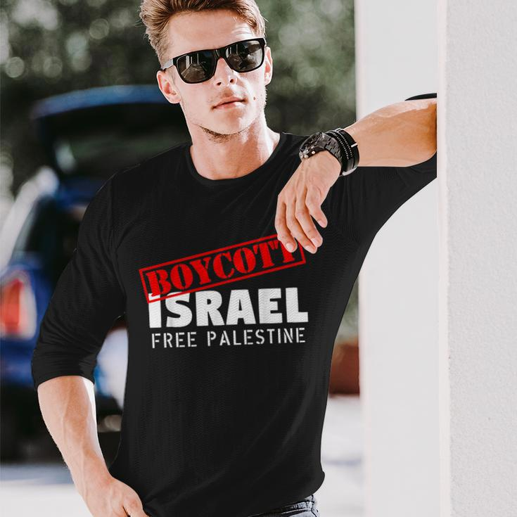Boycott Israel Free Palestine Stand With Gaza Humanist Cause Long Sleeve T-Shirt Gifts for Him