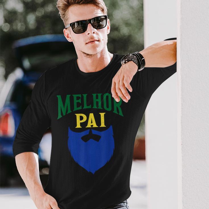 Brasilianisches Brasilien-Papa Dia Dos Pais Pai Langarmshirts Geschenke für Ihn