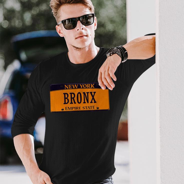 Bronx New York City Cars Plate Number Bronx Long Sleeve T-Shirt Gifts for Him