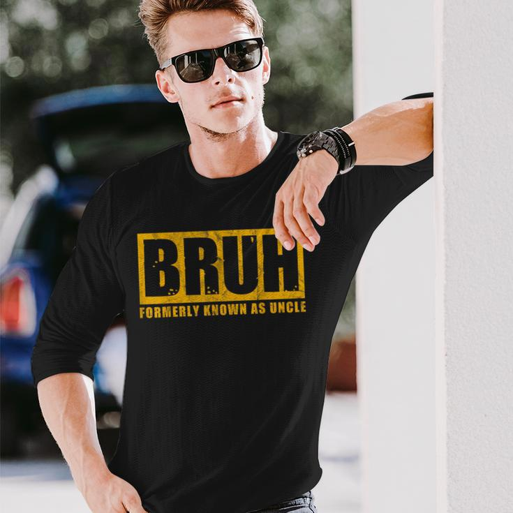 Bruh Formerly Known As Uncle Vintage Father's Day Men Long Sleeve T-Shirt Gifts for Him