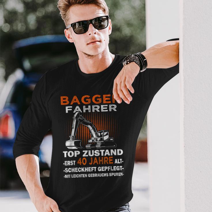 Builder & Digger Driver 40Th Birthday Langarmshirts Geschenke für Ihn