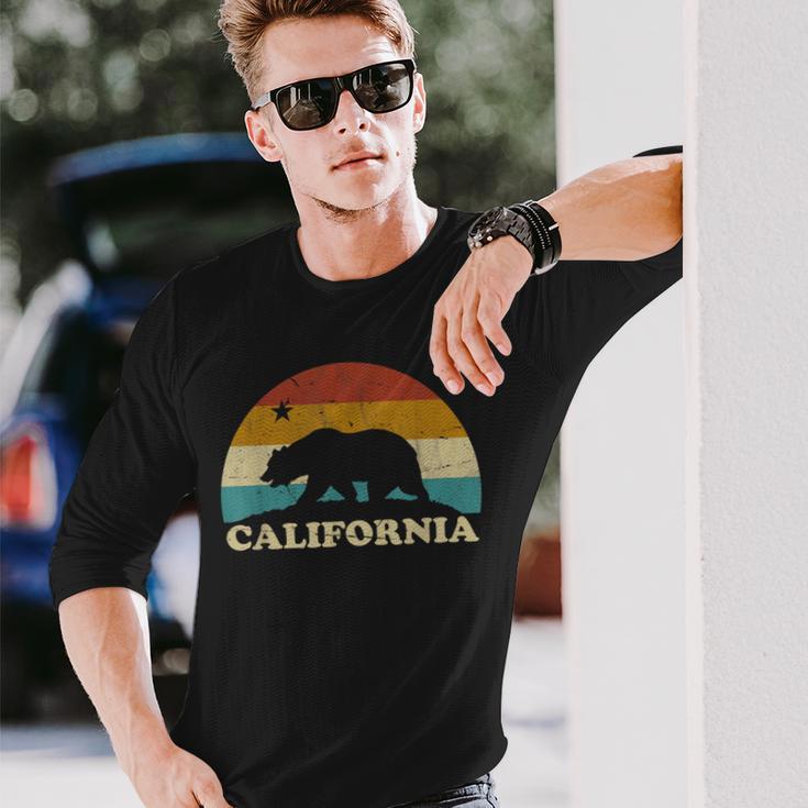 California Retro Vintage Bear Flag 70S Langarmshirts Geschenke für Ihn