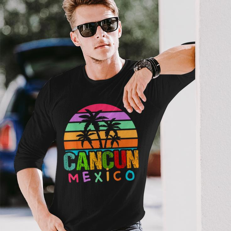 Cancun Mexico 2024 Vacation Beach Matching Family Group Long Sleeve T-Shirt Gifts for Him