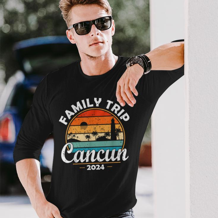 Cancun Mexico Family Trip 2024 Matching Family Vacation Long Sleeve T-Shirt Gifts for Him