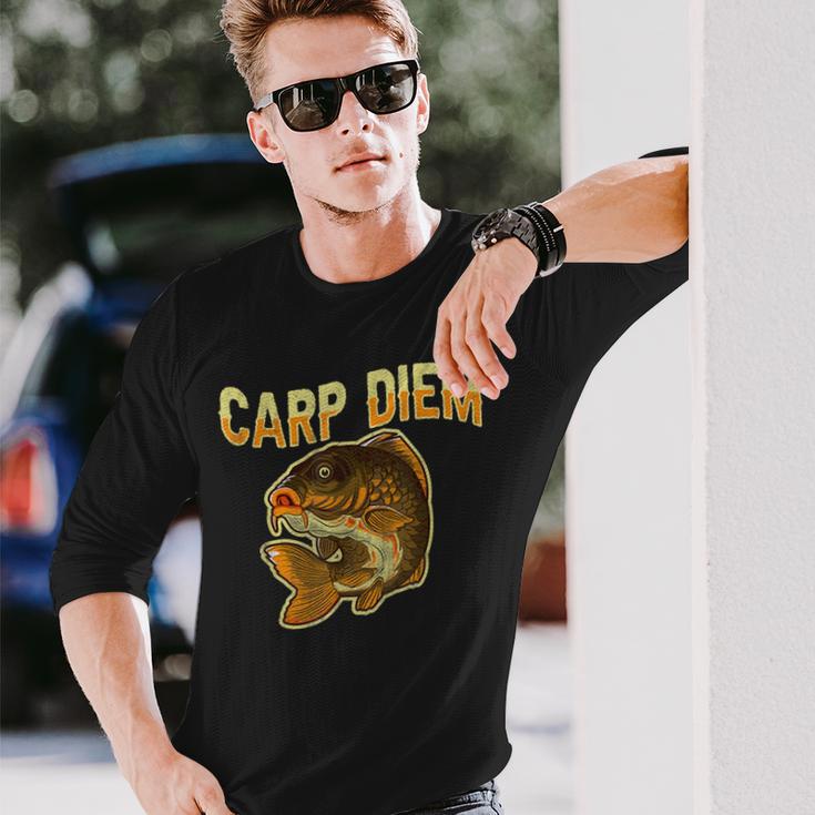 Carp Diem Carp Angel Langarmshirts Geschenke für Ihn