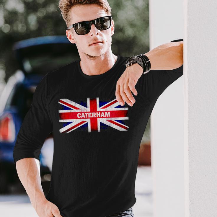 Caterham Uk British Flag Langarmshirts Geschenke für Ihn