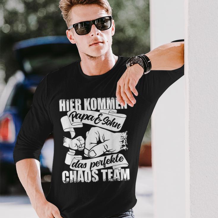 Chaos Team Papa Und Sohn Werdenderater Papa Loading Langarmshirts Geschenke für Ihn