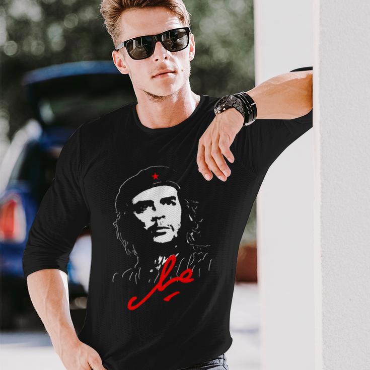 Che Guevara Cuba Rebel Signature Guerrilla Revolution Langarmshirts Geschenke für Ihn