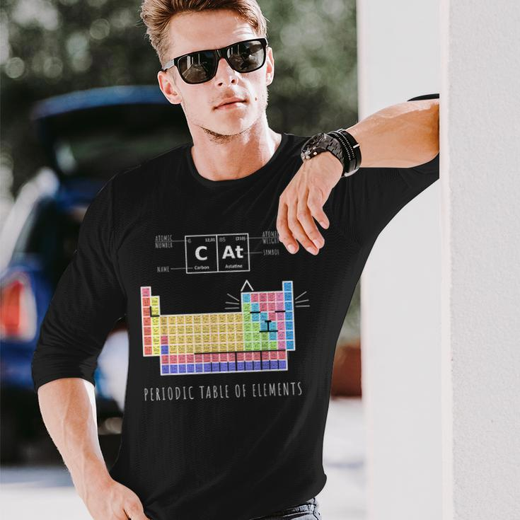 Chemistry Cat Periodic Table Of Elements Long Sleeve T-Shirt Gifts for Him
