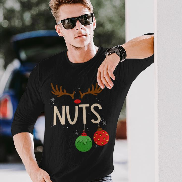 Chest Nuts Christmas Matching Couple Chestnuts Long Sleeve T-Shirt Gifts for Him