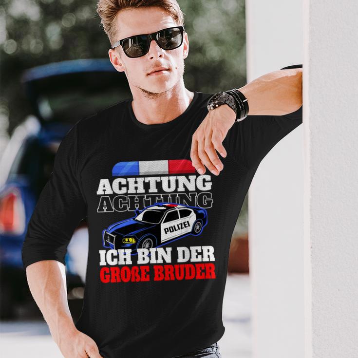 Children's Ich Bin Der Große Bruder Police Siblings Langarmshirts Geschenke für Ihn