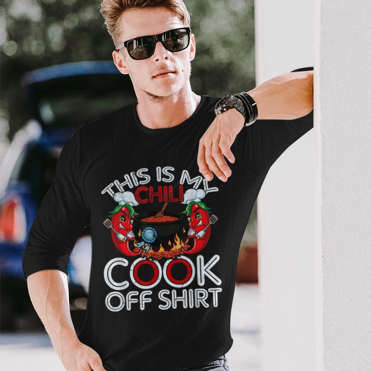 This Is My Chili Cook Off Mexican Food Cinco De Mayo Long Sleeve T-Shirt Gifts for Him