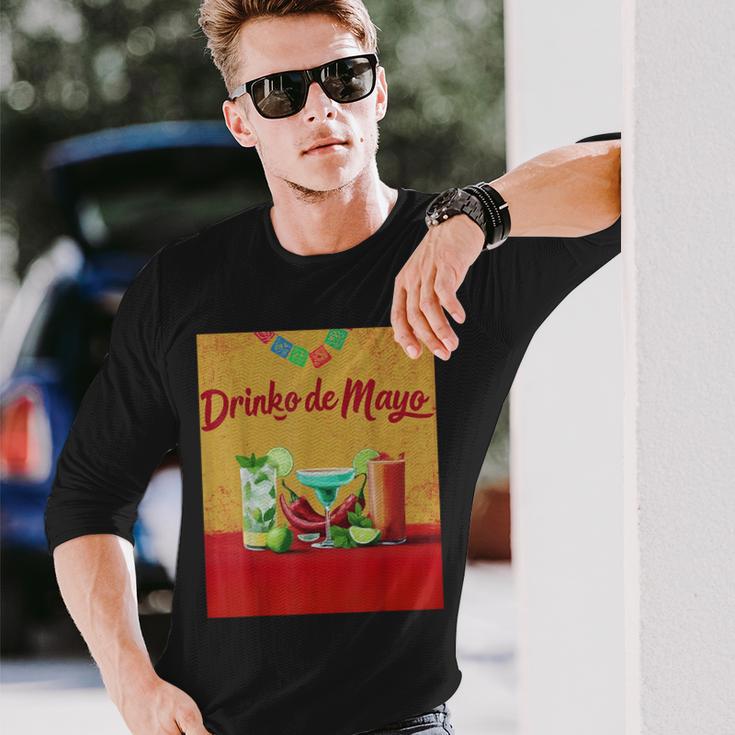 Cinco De Drinko Bitchachos Margarita Trinkt Cinco De Mayo Langarmshirts Geschenke für Ihn