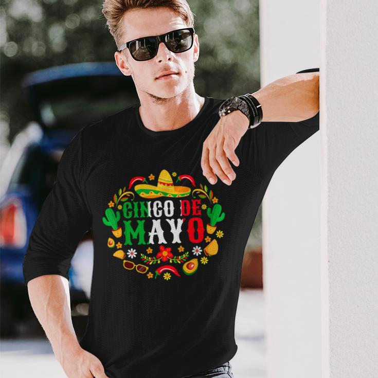 Cinco De Mayo Lets Fiesta Squad 5 De Mayo Mexican Women Long Sleeve T-Shirt Gifts for Him