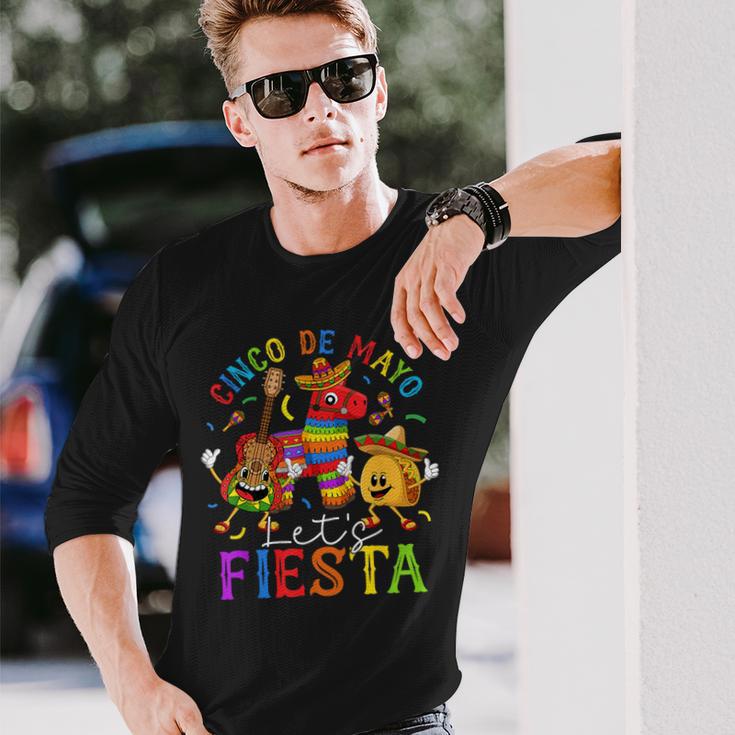 Cinco De Mayo Mexican Let's Fiesta Happy 5 De Mayo Long Sleeve T-Shirt Gifts for Him