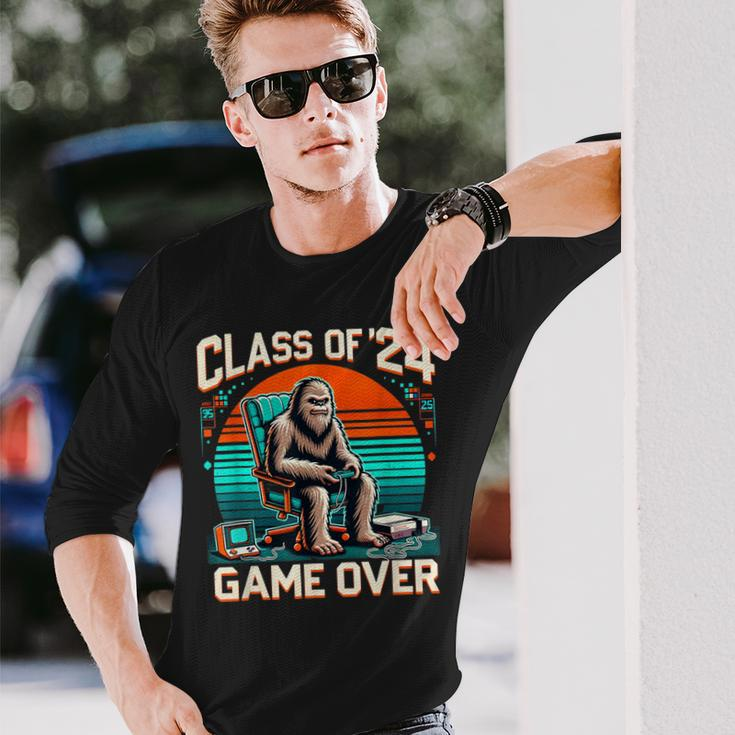 Class Of 2024 Graduation Seniors 24 Gamer Game Over Long Sleeve T-Shirt Gifts for Him