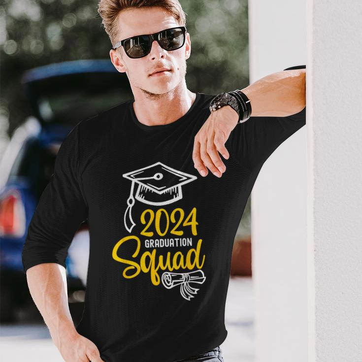 Class Of 2024 Graduation Squad Senior 24 Graduate Family Long Sleeve T-Shirt Gifts for Him