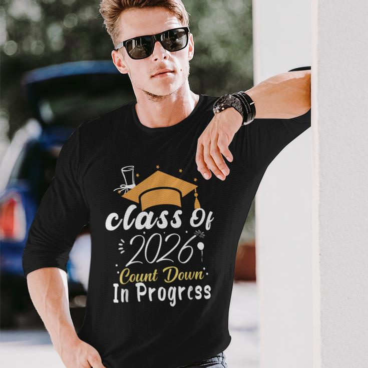 Class Of 2026 Count Down In Progress Future Graduation 2026 Long Sleeve T-Shirt Gifts for Him