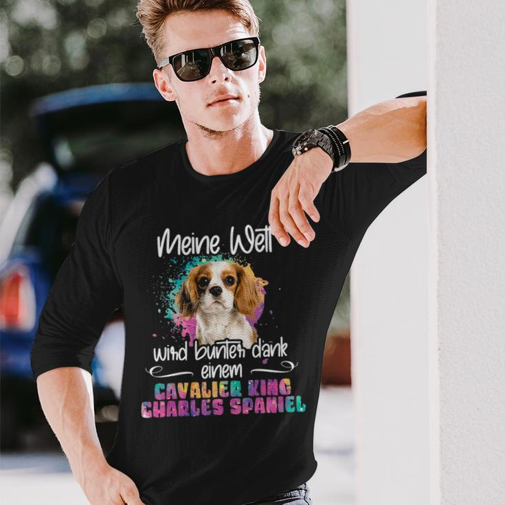 Colourful Cavalier King Charles Spaniel Dog Mummy Long Sleeve T-Shirt Gifts for Him