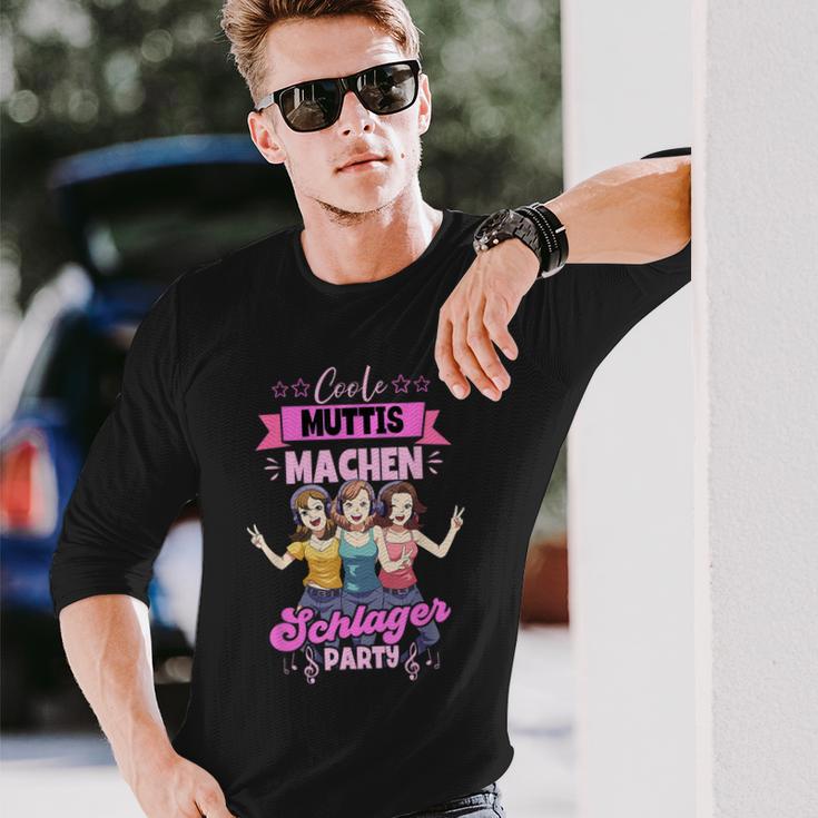 Cool Muttis Machen Schlagerparty Black Langarmshirts Geschenke für Ihn