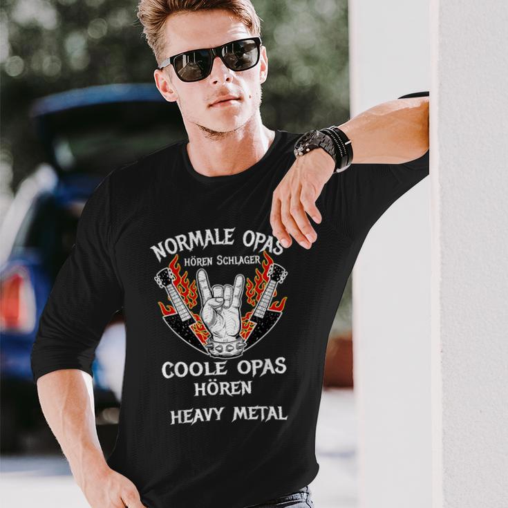 Coole Opas Hören Heavy Metal Langarmshirts Geschenke für Ihn