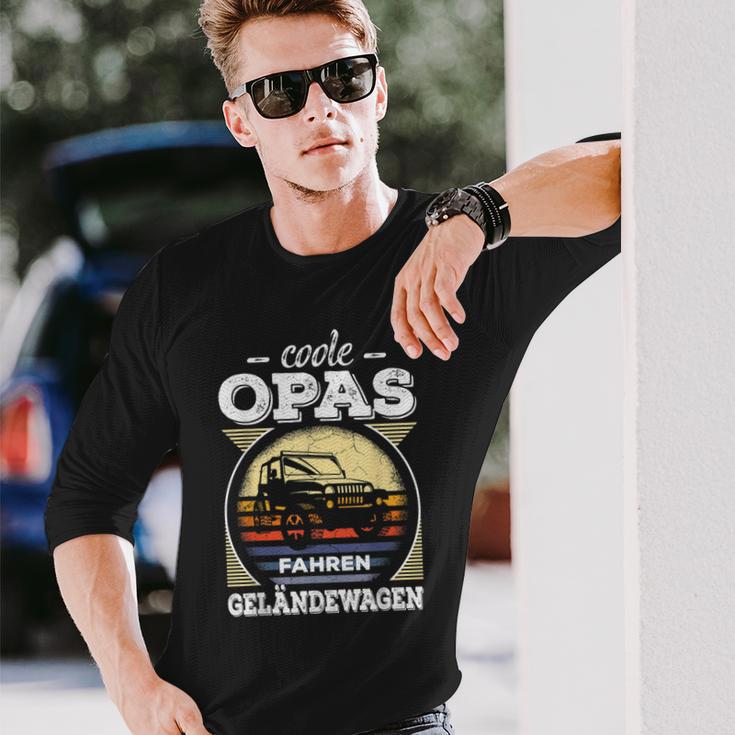 Cooler Opa Geländewagen 4X4 Offroad Abenteuer Rentner Langarmshirts Geschenke für Ihn