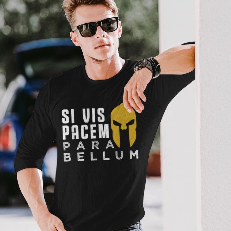 Cooles Si Vis Pacem Para Bellum I Latin Slogan Langarmshirts Geschenke für Ihn