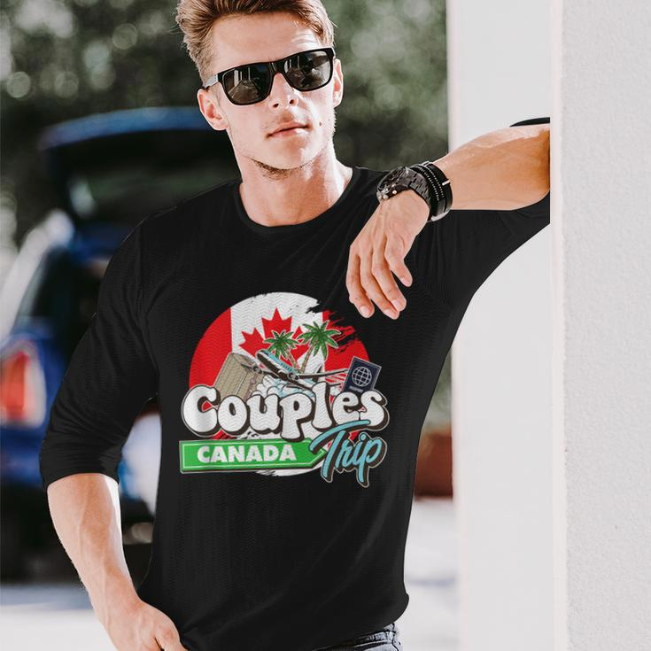 Couples Trip Canada Bound Couple Travel Goal Vacation Trip Long Sleeve T-Shirt Gifts for Him