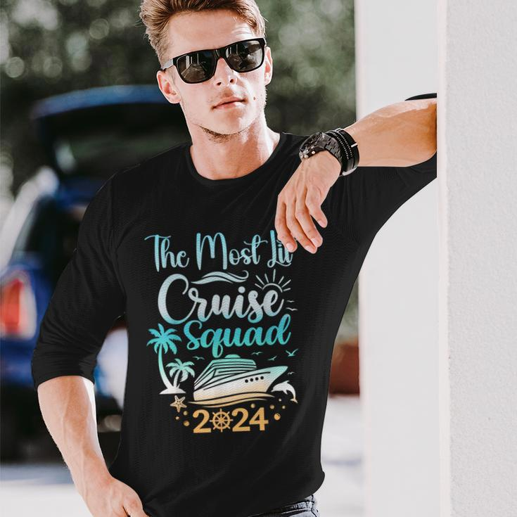 Cruise Birthday 2024 Squad Cruise 2024 Matching Cruise Long Sleeve T-Shirt Gifts for Him
