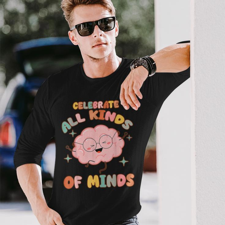 Cute Brain Long Sleeve T-Shirt Gifts for Him