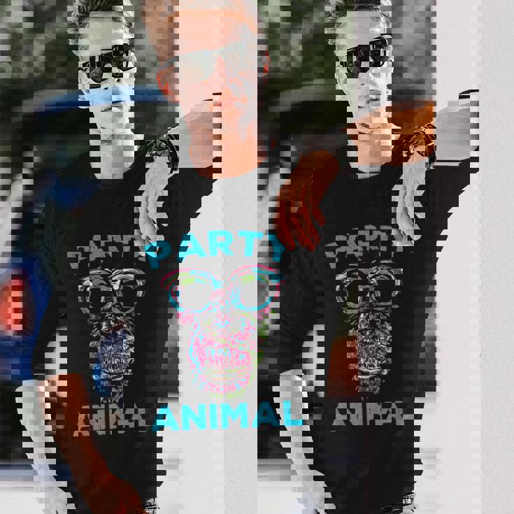 Cute Chimpanzee Party Animal Lover Colorful Monkey Long Sleeve T-Shirt Gifts for Him Cute Chimpanzee Party Animal Lover Colorful Monkey Long Sleeve T-Shirt Gifts for Him