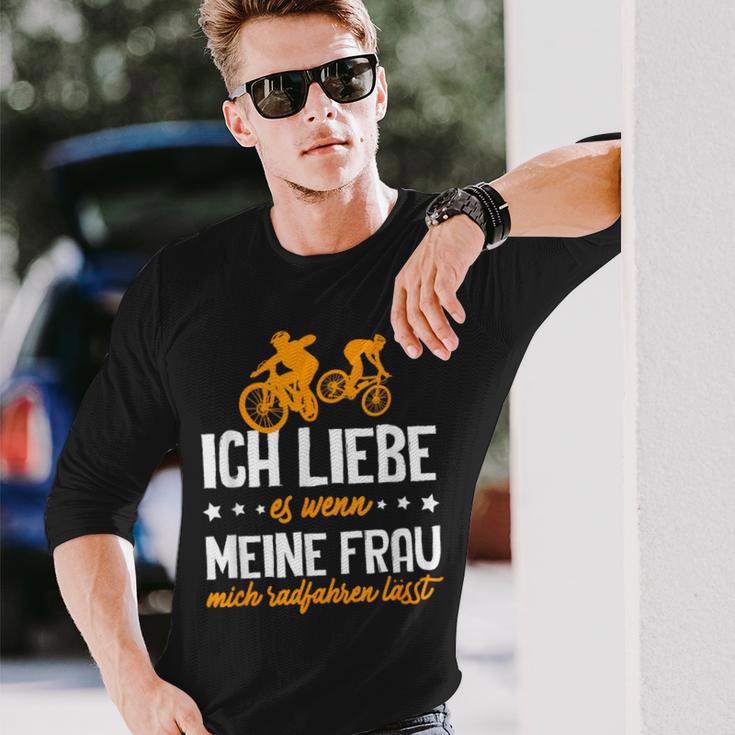 Cycling Ich Liebe Es Wenn Meine Frau Mich Radfahren Lässt Langarmshirts Geschenke für Ihn