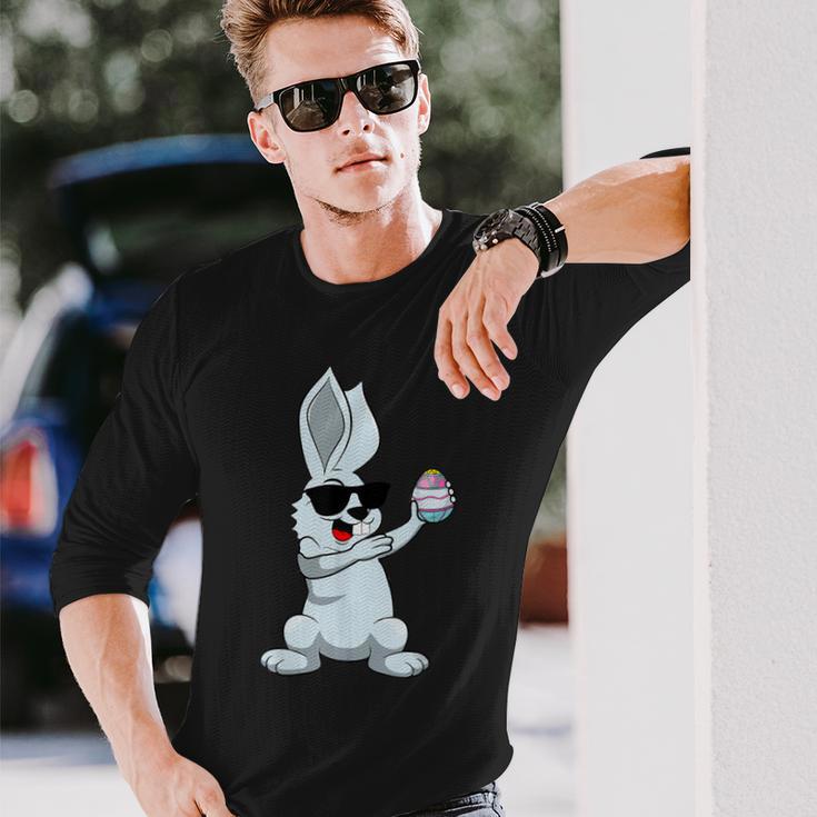 Dabbing Easter Bunny Easter Dab Dance Easter Bunny Langarmshirts Geschenke für Ihn