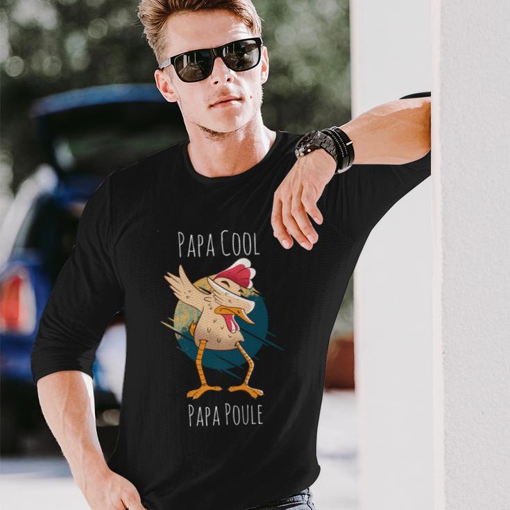 Dabbing Papa Henne Papa Coolatertag Langarmshirts Geschenke für Ihn