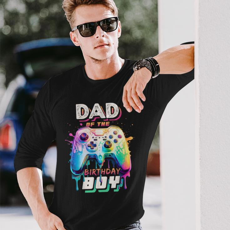 Dad Of The Birthday Boy Matching Video Game Birthday Party Long Sleeve T-Shirt Gifts for Him
