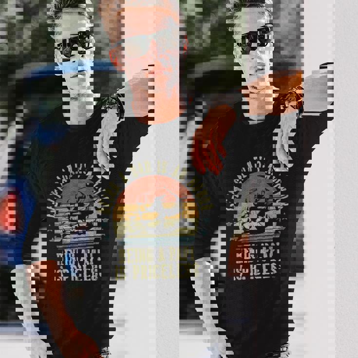 Being A Dad Is An Honor Being A Papi Is Priceless Papi Long Sleeve T-Shirt Gifts for Him