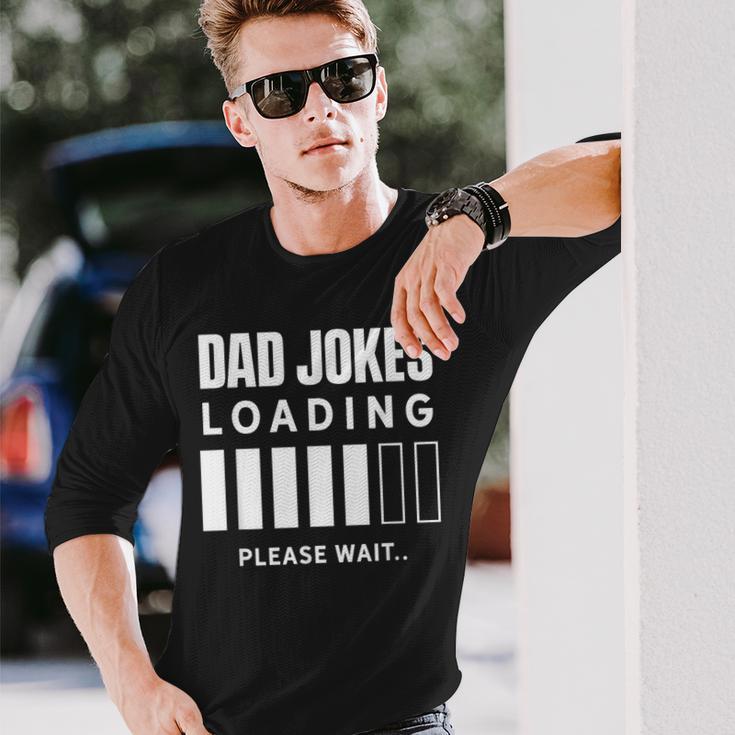 Dad Joke Lädt Bitte Waten Jokes Papa Joke Father Langarmshirts Geschenke für Ihn