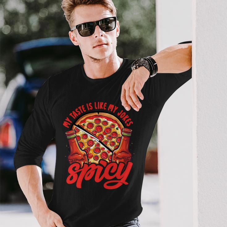Dad Jokes Chili Spicy Souce Chef Pizza Bekleidung Langarmshirts Geschenke für Ihn