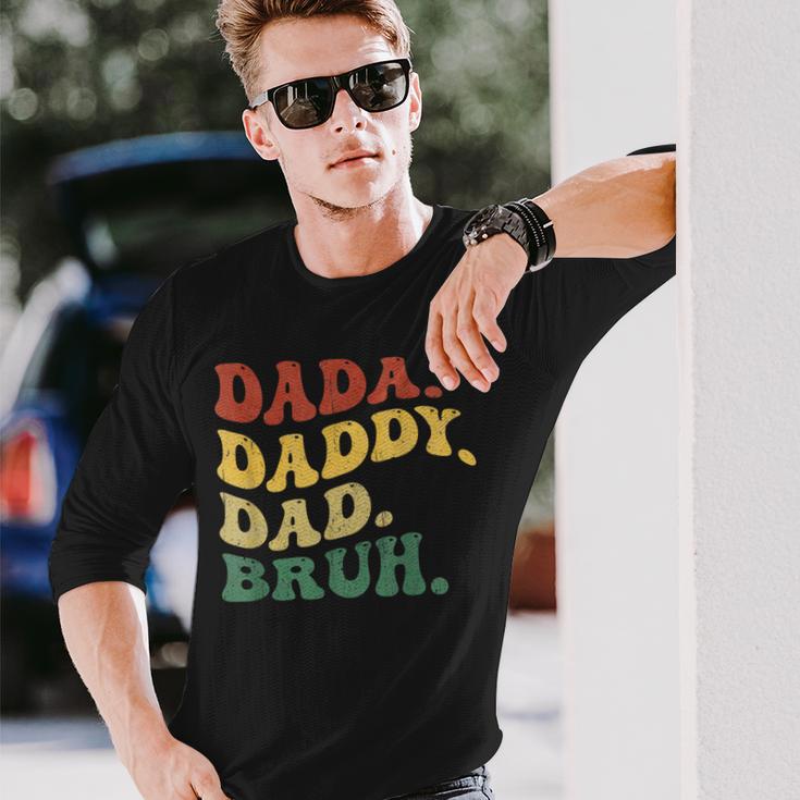 Dada Daddy Dad Bruhatertag Junge Papa Ehemannaterschaft Langarmshirts Geschenke für Ihn