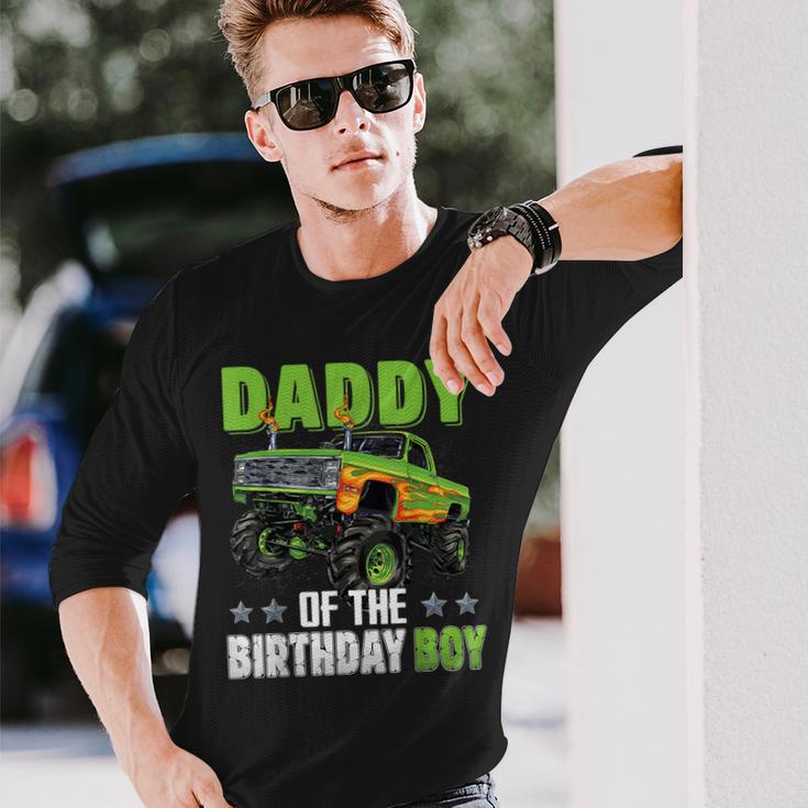 Daddy Of Birthday Boy Monster Truck Car Family Matching Long Sleeve T-Shirt Gifts for Him