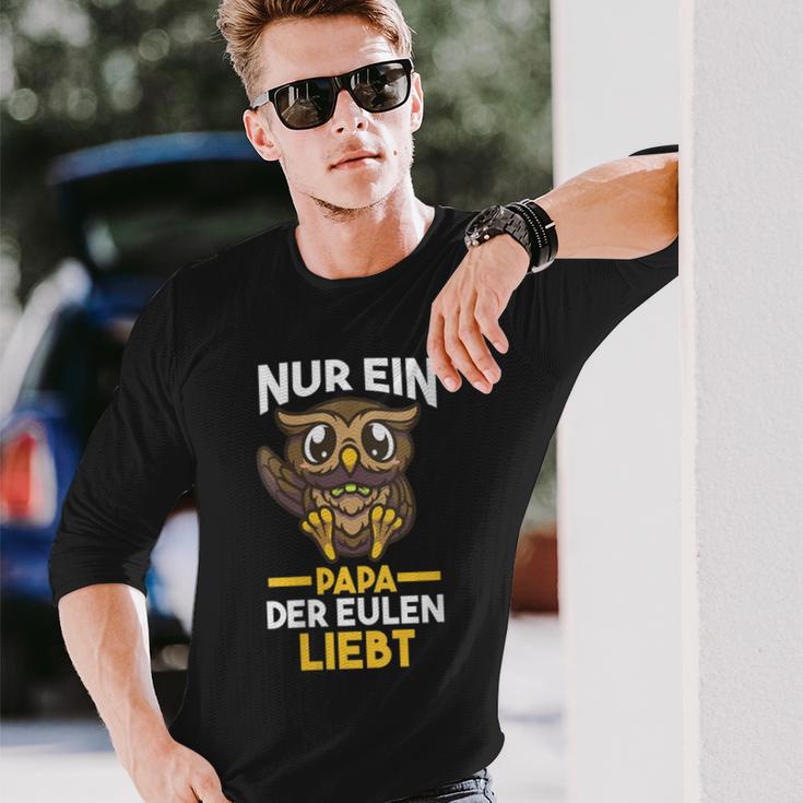 Damen Papaateratertag Eulen Mit-Ausschnitt Langarmshirts Geschenke für Ihn