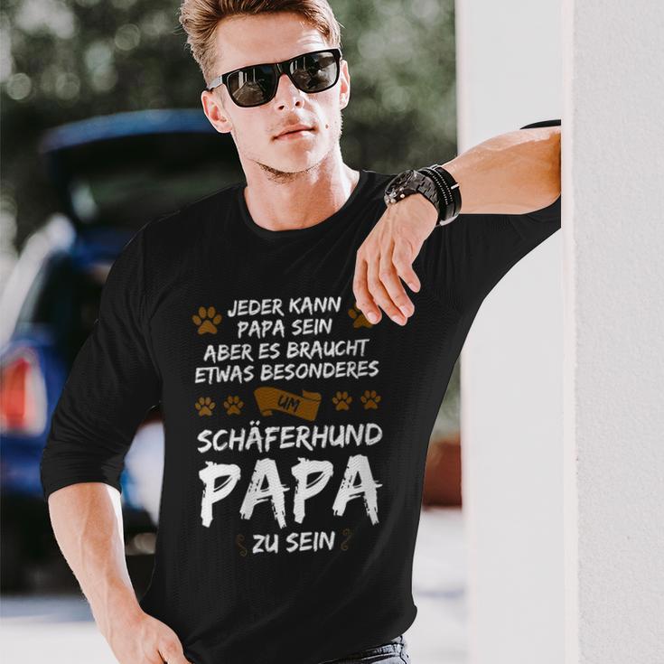 Damen Schäferhund Papa Zu Sein Schäferhund Papa Mit-Ausschnitt Langarmshirts Geschenke für Ihn