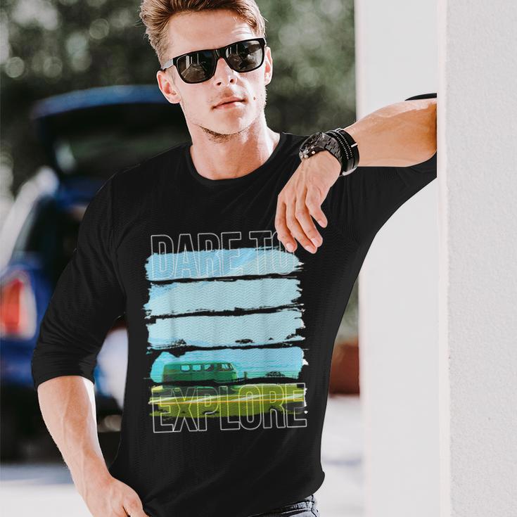 Dare To Explore Traveling Long Sleeve T-Shirt Gifts for Him