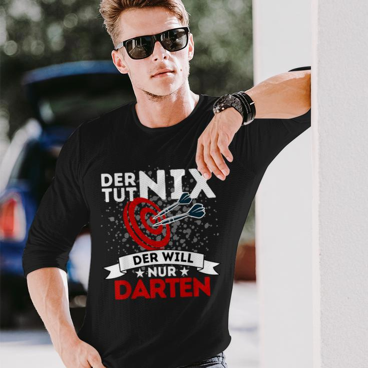 Der Tut Nix Der Will Nur Darten Dart Player Langarmshirts Geschenke für Ihn