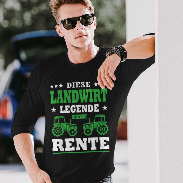 Diese Landwirt Legende Geht In Rente Ruhestand Pensioner Bauer Langarmshirts Geschenke für Ihn