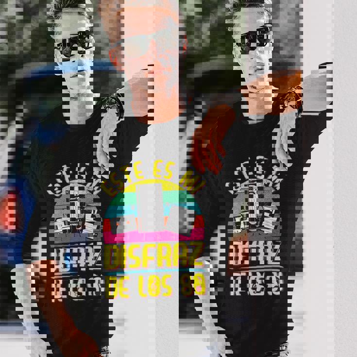 Disfraz Años 80 80S Outfit 80S Costume Hombre Niño Cassette Camiseta de manga larga Regalos para él