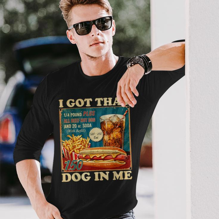 I Got That Dog In Me Hot Dogs Combo 4Th Of July Retro Long Sleeve T-Shirt Gifts for Him