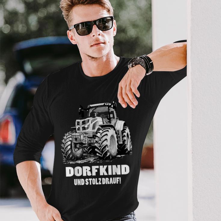 Dorfkind Traktor Landwirt & Bauern Trecker Geschenk Langarmshirts Geschenke für Ihn